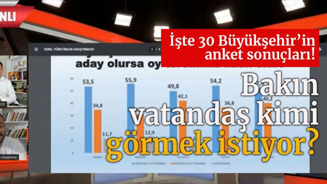 İşte 30 büyükşehirin anket sonuçları! Bakın vatandaş kimi görmek istiyor?